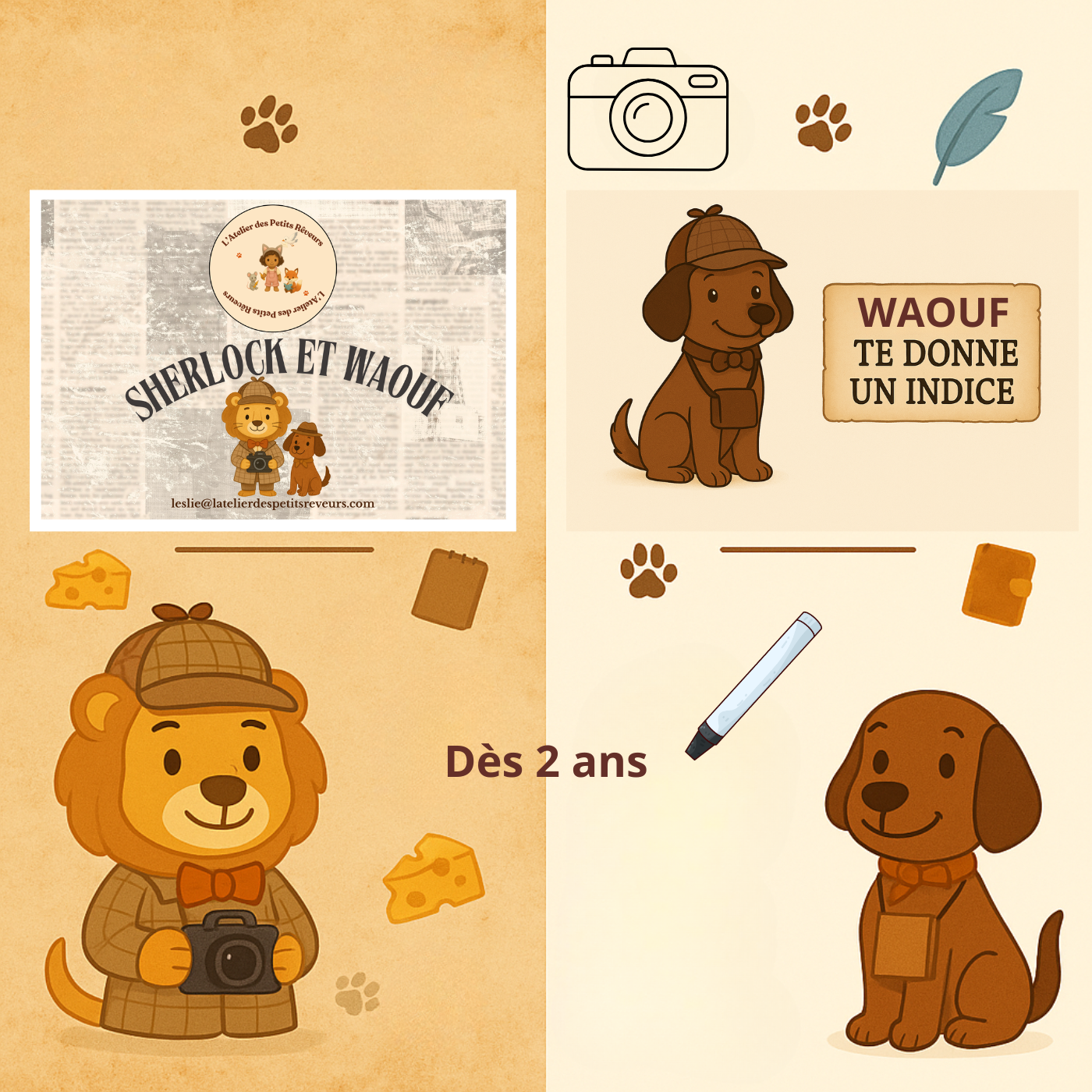 Sherlock Et Waouf le jeu-livret  interactif dès 3 ans
